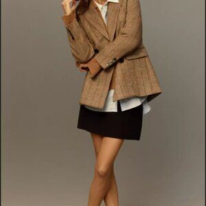 By Anthropologie Relaxed Plaid Jacket